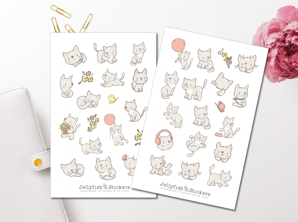 Katzen Sticker Set